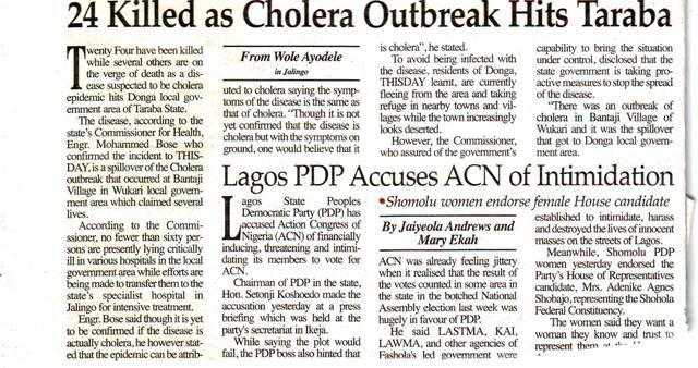 The outbreaks continue…
